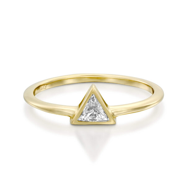 Triangle Cut Bezel Set Diamond Ring 0.15ct - LIGHT - DIAMOND HOUSE