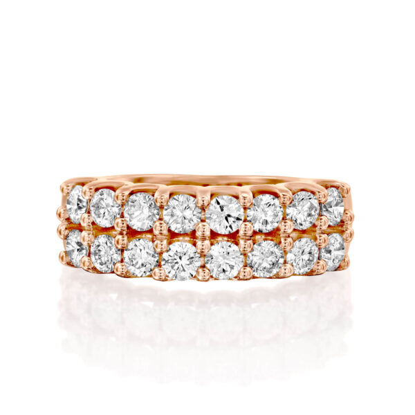 Elegant Two Row Diamond Ring - DIAMOND HOUSE