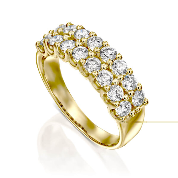 Elegant Two Row Diamond Ring - DIAMOND HOUSE