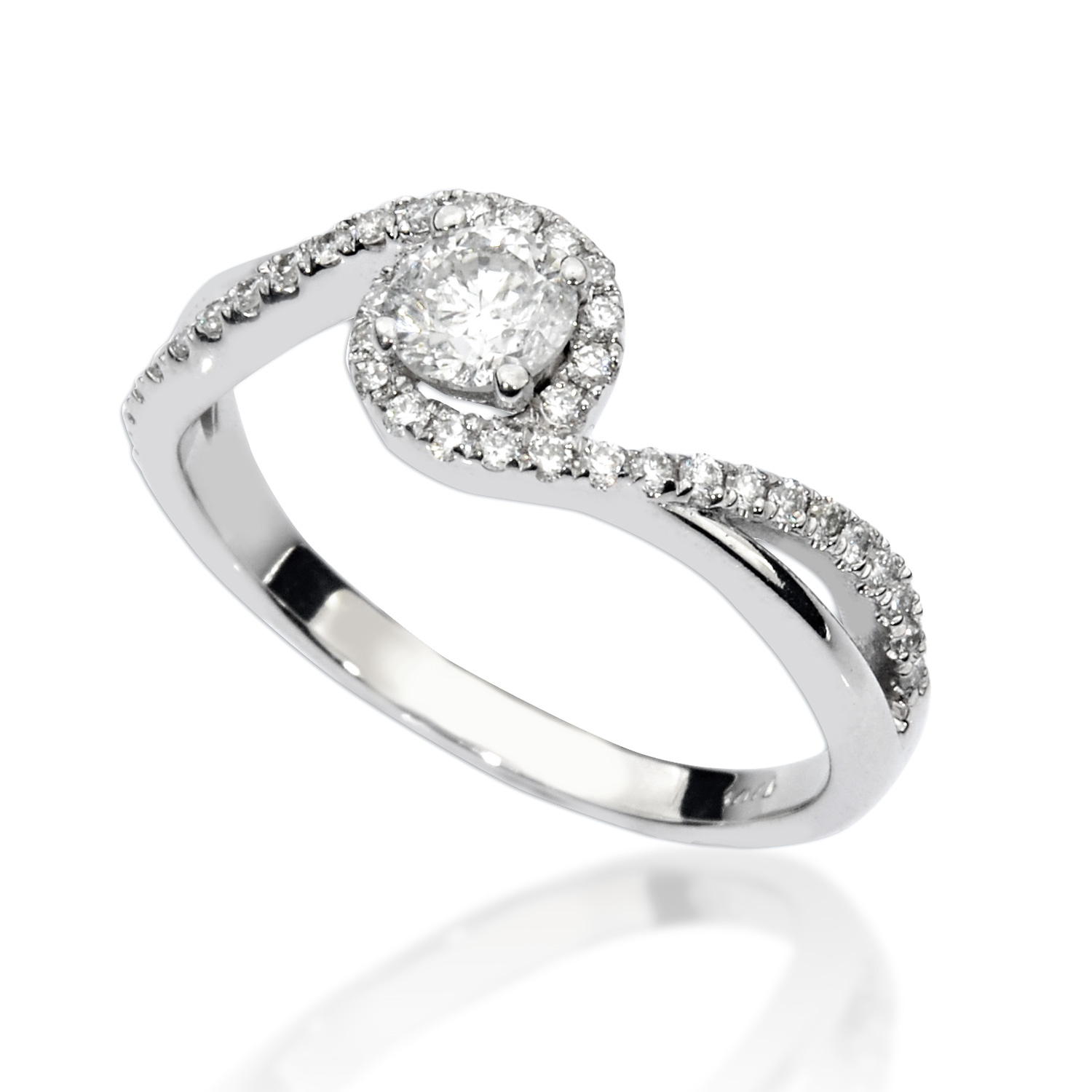 טבעת אירוסין טוויסט מיוחדת GINGER - DIAMOND HOUSE