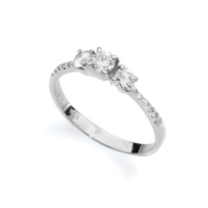 טבעת אירוסין 3 יהלומים BERIT