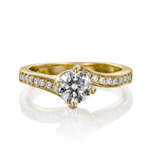Twist 1 Carat Lab Diamond Engagement Ring - BEVERLY