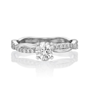 Split Shank 1 Carat Lab Diamond Engagement Ring - NEFERTITI