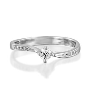 Dainty Diamond Engagement Ring - ROSY
