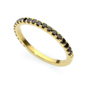 Half Eternity Black Diamond Ring - KALA