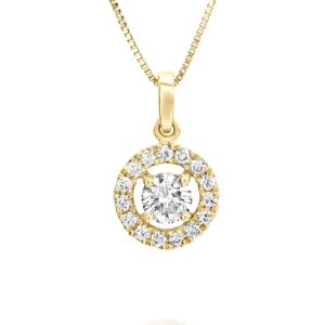 תליון יהלומים הילה פתוחה ADP-00229,230-1