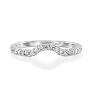 טבעת יהלומים מעוקלת 0.21ct