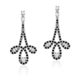 Celtic Designed Diamond Drop Earrings
