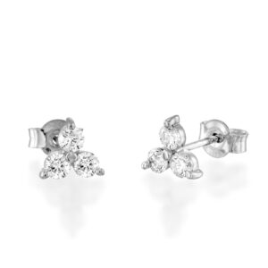 עגילי יהלומים תלתן 0.72ct