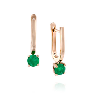 עגילים נתלים אמרלד ירוק