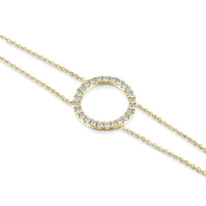 Open Circle Diamond Bracelet