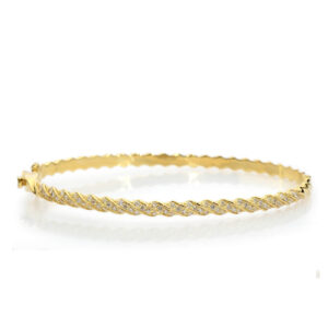 Solid Diamond Braid Bracelet