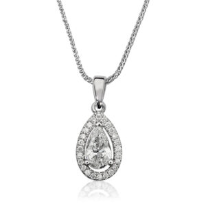 תליון יהלומים שמש בצורת טיפה