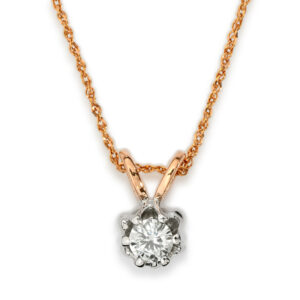 תליון יהלום סוליטר וינטג' 0.40 קראט