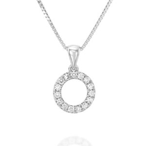 תליון מעגל פתוח קטן 0.21ct