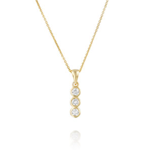 תליון יהלומים שלוש כוסות