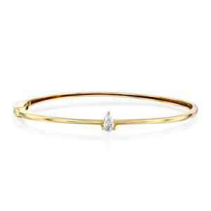 Solid Pear Diamond Bracelet