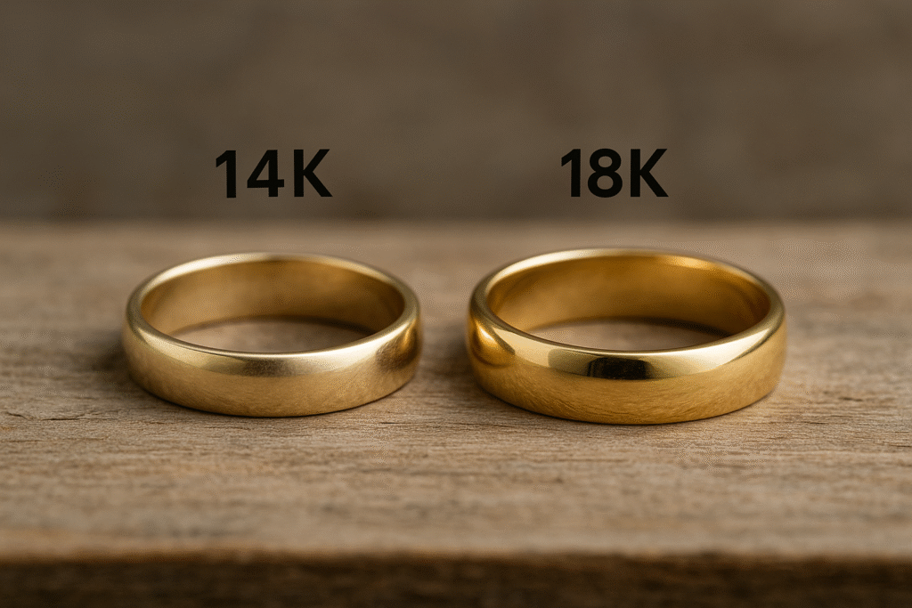 זהב 14 קראט למול 18.