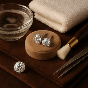 ניקוי עגילי יהלום