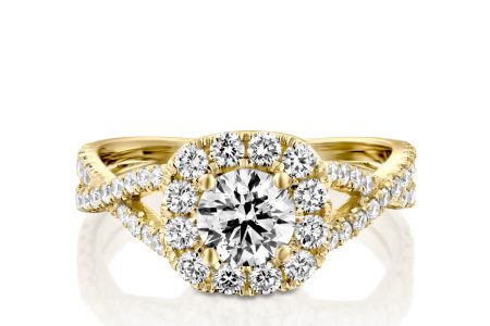 טבעת אירוסין הלו מיוחדת ADR-00478-4