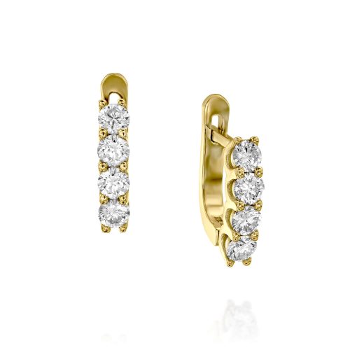 עגילי יהלומים חישוק קטנים גדולים ADE-00448-3