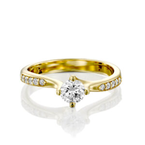 Dainty Diamond Engagement Ring - ROSALYN