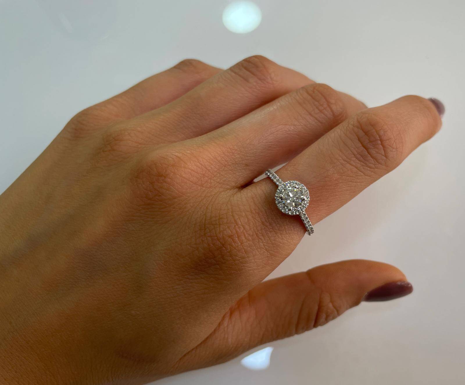 טבעת אירוסין הילה קלאסית ADR-00405-6