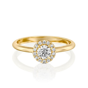 טבעת אירוסין הילה עדינה ונמוכה MALATI