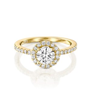 טבעת יהלום קלאסית הילה MAPLE