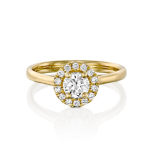 Fashionable Halo Diamond Engagement Ring BAYLEE