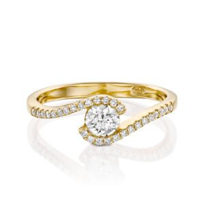 טבעת אירוסין טוויסט עדינה ARYA