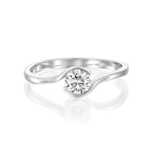 טבעת אירוסין טוויסט עם קימורים PEYTON