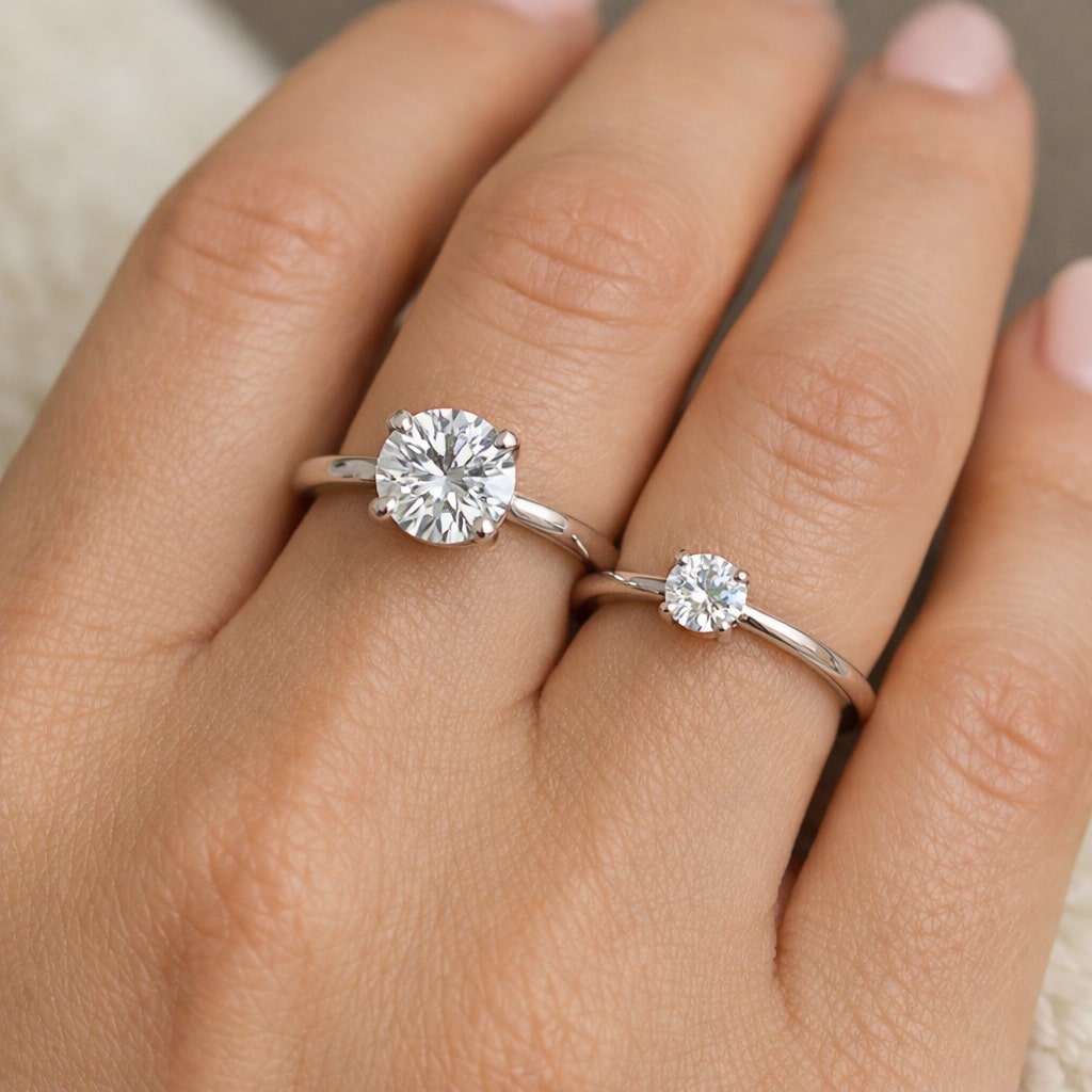 טבעת אירוסין יהלום טבעי או מעבדה