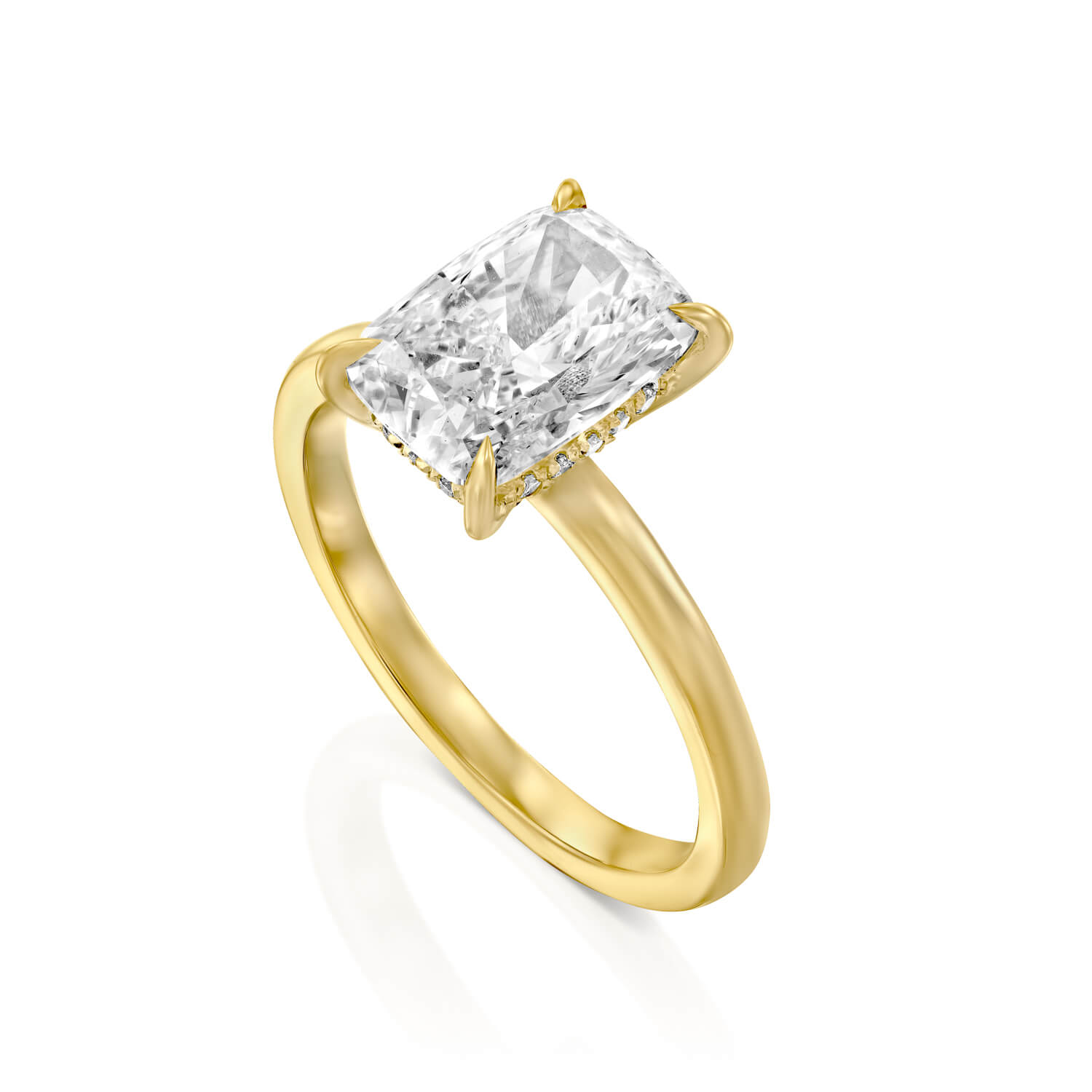 טבעת אירוסין יהלום קושיין 3.00 קראט ADR-00842-6