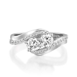 טבעת אירוסין מיוחדת זוג יהלומים DARIA