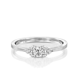 Delicate Diamond Engagement Ring - LETTY