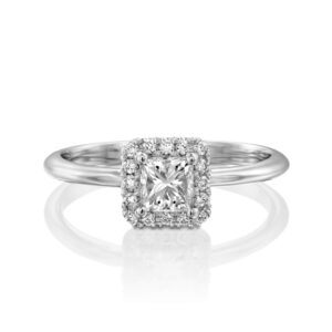 Princess Halo Diamond Engagement Ring CORA