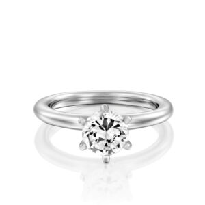 טבעת אירוסין סוליטר 6 שיניים GITTAN