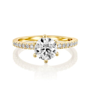 טבעת אירוסין 1.50 קראט שש שיניים ODELIA