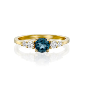 Blue Topaz London Gemstone Engagement Ring SANZA