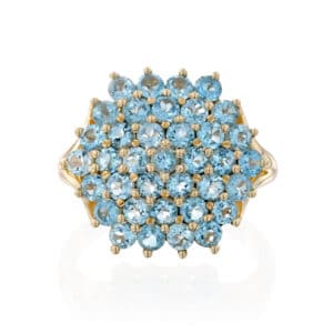 טבעת בלו טופז מיוחדת ומרשימה BAREKET