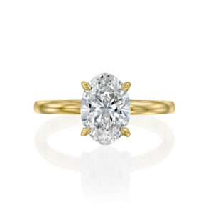 טבעת יהלום אובל 2.00 סוליטר Abigail