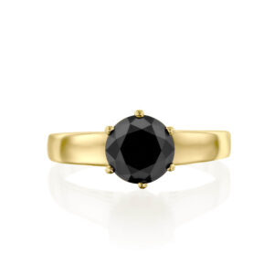 Wide Elegant Black Diamond Ring RADA