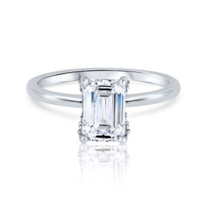 טבעת יהלום אמרלד יוקרתית