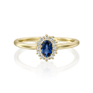 Sapphire And Diamonds Vintage Style Ring
