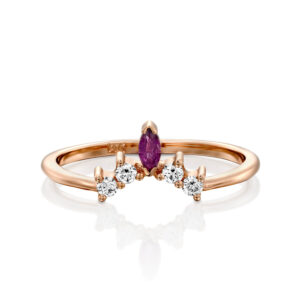 טבעת רובי כתר מיוחדת JULIA