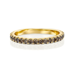 Half Eternity Cognac Diamond Ring