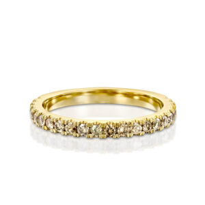 Half Eternity Brown Champagne Diamond Ring