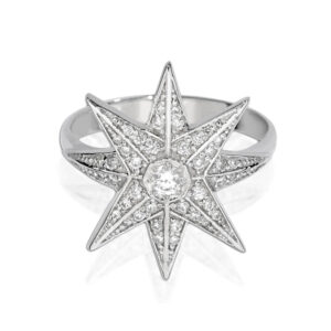 Diamond Ring Octagon Star