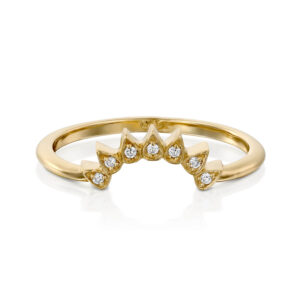 טבעת יהלומים כתר 7 טיפות